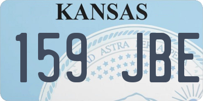 KS license plate 159JBE