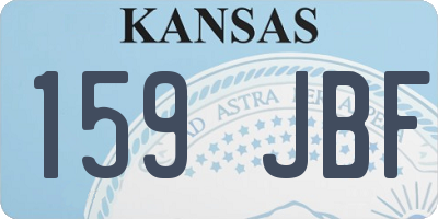 KS license plate 159JBF
