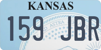 KS license plate 159JBR