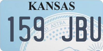 KS license plate 159JBU
