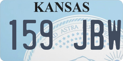 KS license plate 159JBW