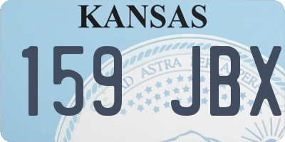 KS license plate 159JBX