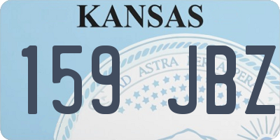 KS license plate 159JBZ