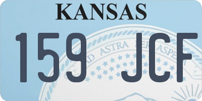 KS license plate 159JCF