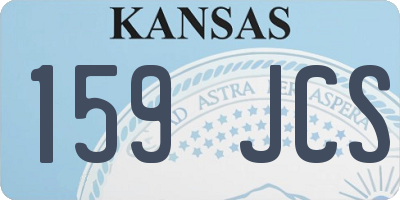KS license plate 159JCS