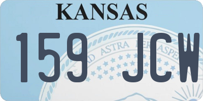 KS license plate 159JCW