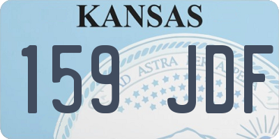 KS license plate 159JDF