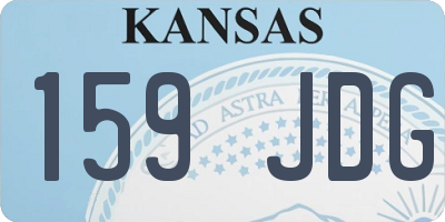 KS license plate 159JDG