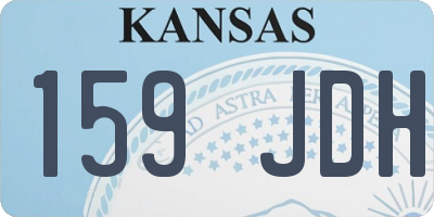 KS license plate 159JDH