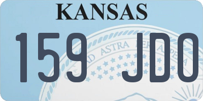 KS license plate 159JDO