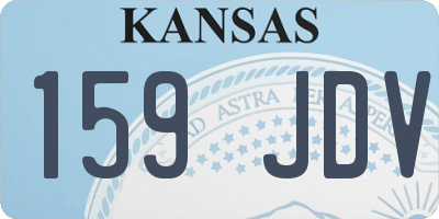 KS license plate 159JDV