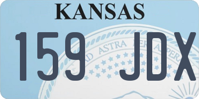 KS license plate 159JDX
