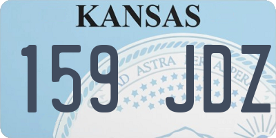 KS license plate 159JDZ