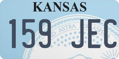 KS license plate 159JEC