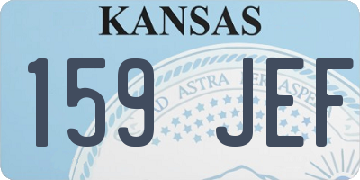 KS license plate 159JEF