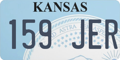 KS license plate 159JER