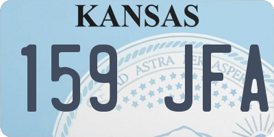 KS license plate 159JFA