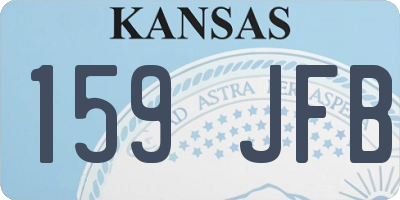 KS license plate 159JFB