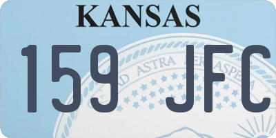 KS license plate 159JFC