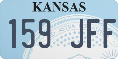 KS license plate 159JFF