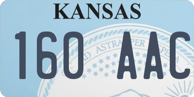 KS license plate 160AAC