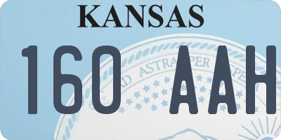 KS license plate 160AAH