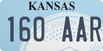 KS license plate 160AAR