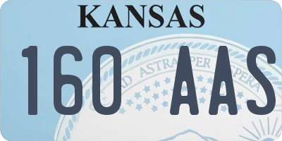 KS license plate 160AAS