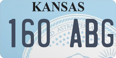 KS license plate 160ABG