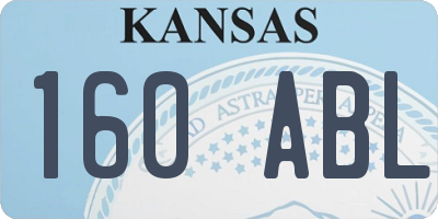 KS license plate 160ABL
