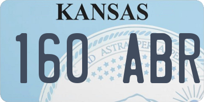 KS license plate 160ABR