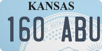 KS license plate 160ABU