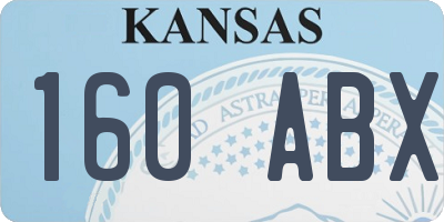 KS license plate 160ABX