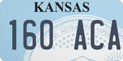 KS license plate 160ACA