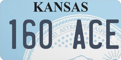 KS license plate 160ACE