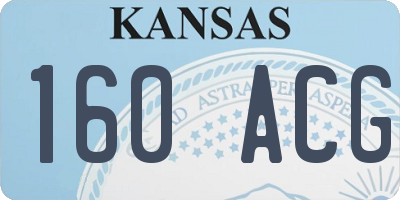 KS license plate 160ACG