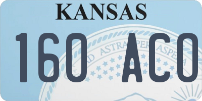 KS license plate 160ACO
