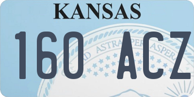 KS license plate 160ACZ