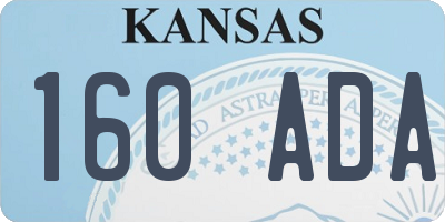 KS license plate 160ADA