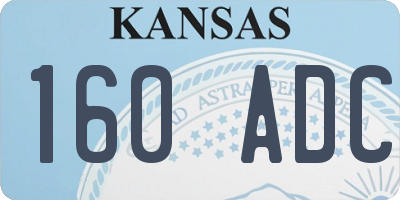 KS license plate 160ADC