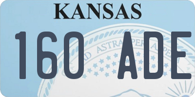 KS license plate 160ADE