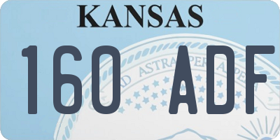 KS license plate 160ADF