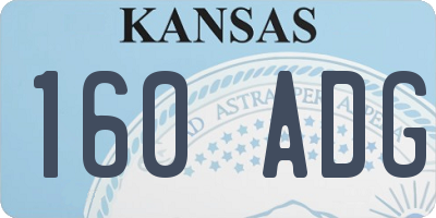 KS license plate 160ADG