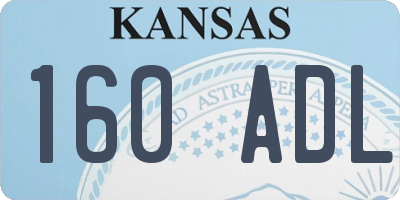 KS license plate 160ADL