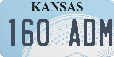 KS license plate 160ADM