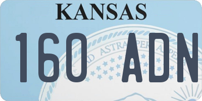 KS license plate 160ADN