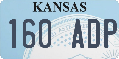 KS license plate 160ADP