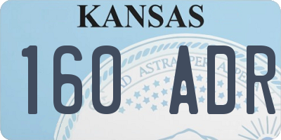 KS license plate 160ADR