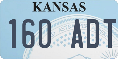 KS license plate 160ADT