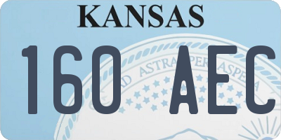 KS license plate 160AEC